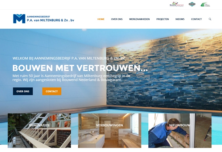 Construction company P.A. van Miltenburg & Zn. BV