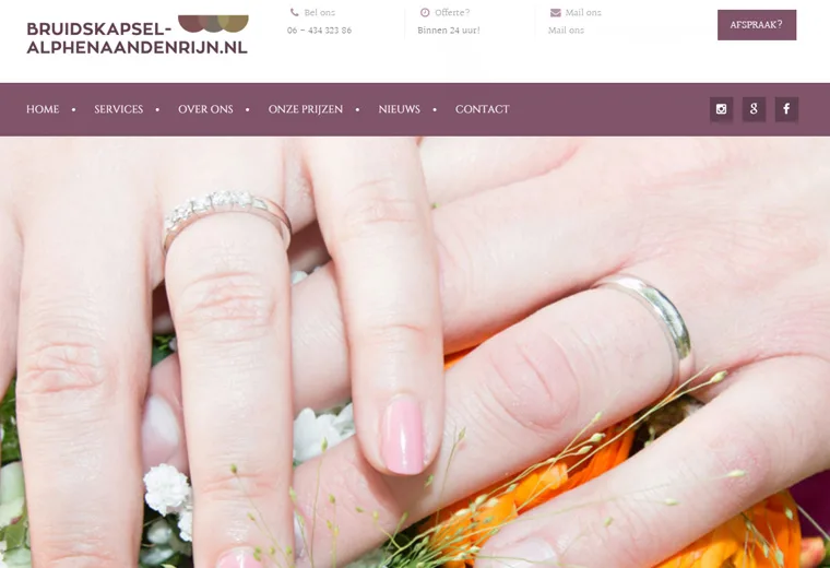 Bridal hairstyles Alphen aan den Rijn